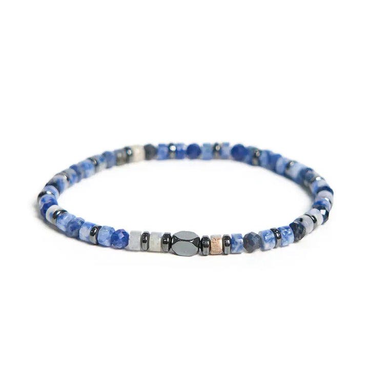 BWOOOH Sodalite Hematite Blue Aventurine Intuition Bracelet — Sodalite crystal healing bracelet for spiritual healing and ...