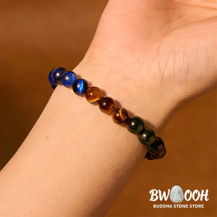 Buddha Stone Various Crystals Malachite Lazurite Lapis Lazuli Hemimorphite Calmness Bracelet - BWOOOH - Bracelet