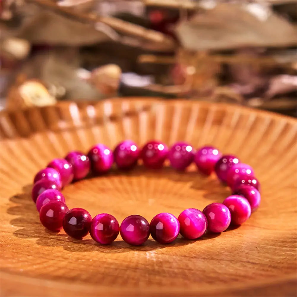 Buddha Stone Various Crystals Malachite Lazurite Lapis Lazuli Hemimorphite Calmness Bracelet - BWOOOH - Pink Tiger