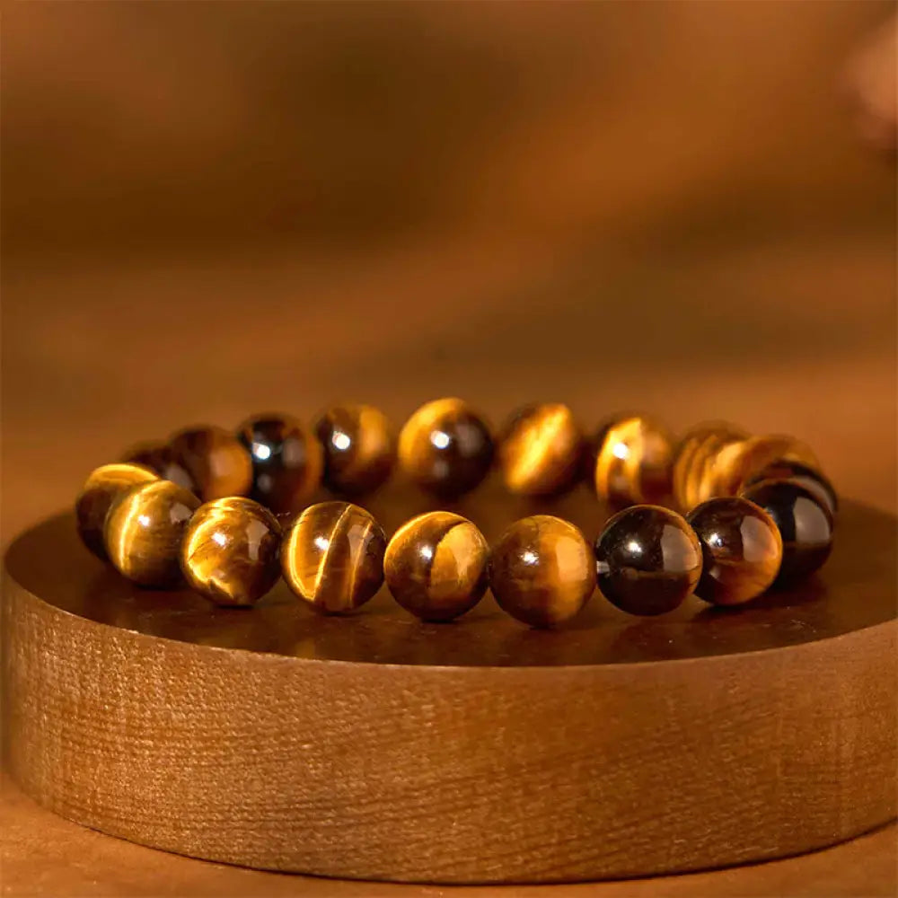 Buddha Stone Various Crystals Malachite Lazurite Lapis Lazuli Hemimorphite Calmness Bracelet - BWOOOH - Yellow Tiger