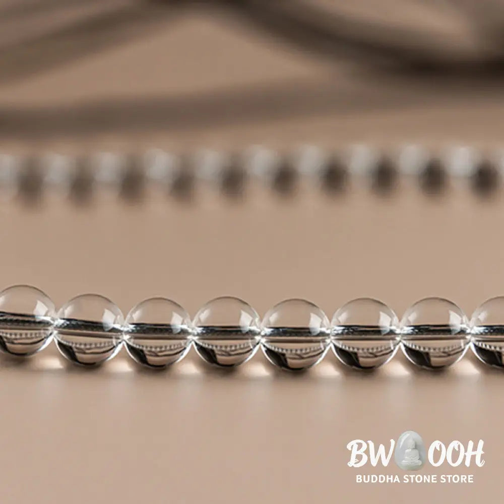 BWOOOH 108 Beads White Crystal Jade Meditation Mala, featuring polished 6mm or 8mm white crystal and jade beads, designed for spiritual balance, enhanced concentration, and deep tranquility. Unisex spiritual accessory. - View 15