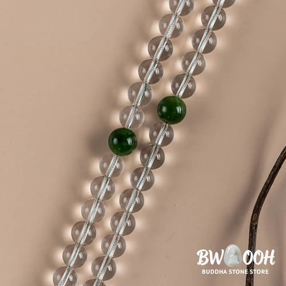 BWOOOH 108 Beads White Crystal Jade Meditation Mala, featuring polished 6mm or 8mm white crystal and jade beads, designed for spiritual balance, enhanced concentration, and deep tranquility. Unisex spiritual accessory. - View 17
