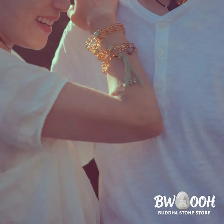 BWOOOH 108 Mala Protection Prosperity Bracelet featuring 6.5-7mm natural Citrine, Sandalwood, and Turquoise beads with 925 Sterling Silver accents on a premium elastic string, suitable for 15-16cm wrists. Ideal for mindfulness and spiritual balance. - View 11