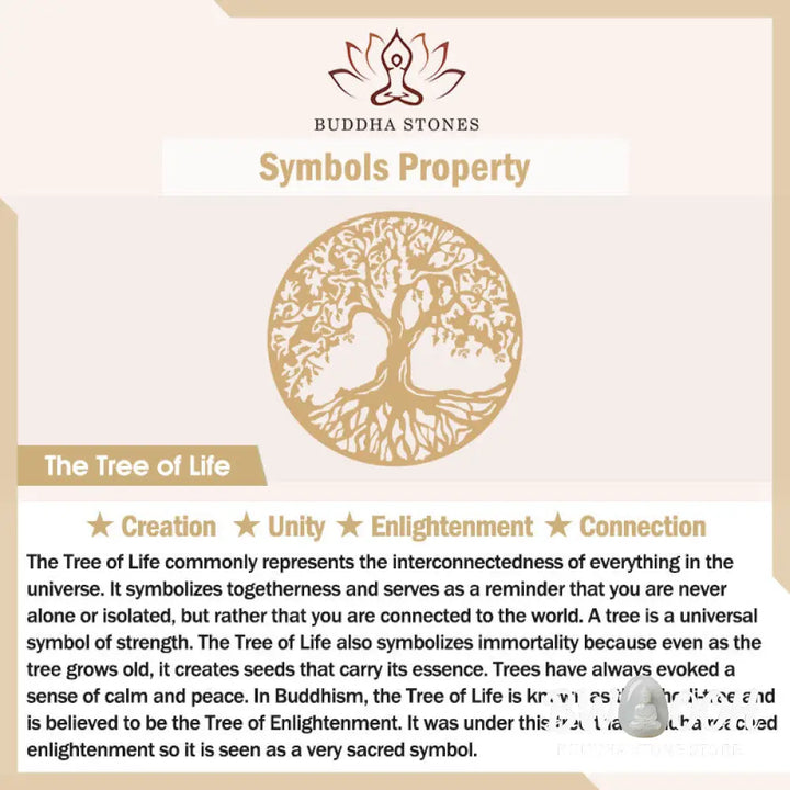 BWOOOH Apatite 108 Mala Beads bracelet with an intricate Om, Tree of Life, or Lotus pendant. This 6mm natural apatite bead mala is designed for meditation, spiritual clarity, and balancing inner energy. - View 11