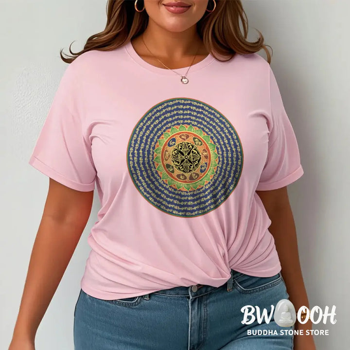 BWOOOH printed yoga pants - 108 Om Mani Padme Hum Mantra Sanskrit Te