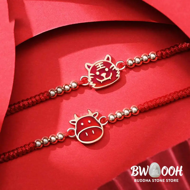 Buddha Stones 12 Chinese Zodiac Lucky Red String Bracelet - BWOOOH - Bracelet