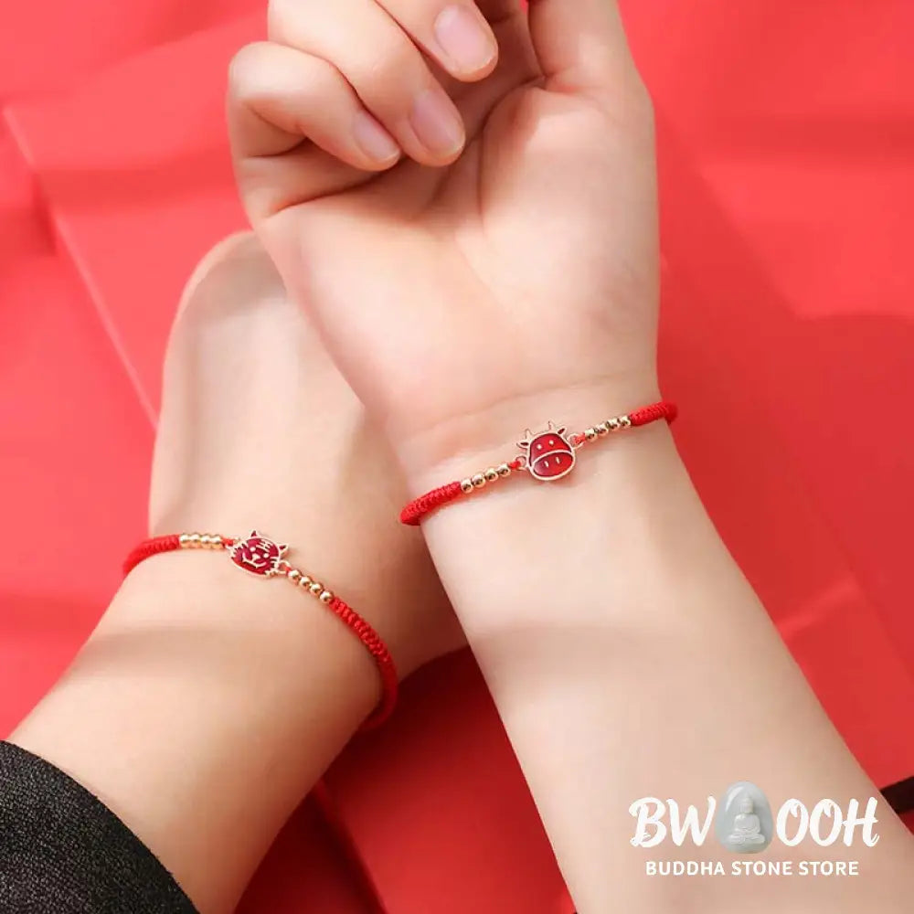 Buddha Stones 12 Chinese Zodiac Lucky Red String Bracelet - BWOOOH - Bracelet