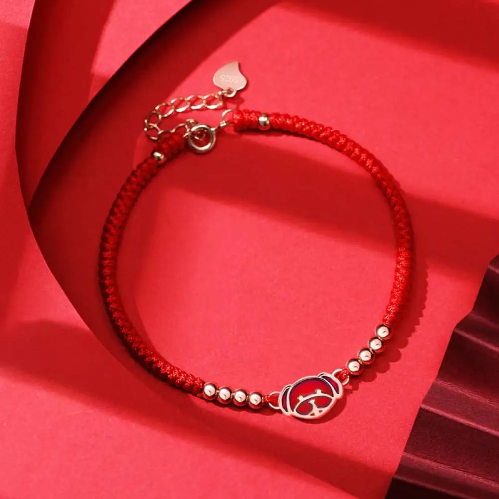 Buddha Stones 12 Chinese Zodiac Lucky Red String Bracelet - BWOOOH - Dog(Bracelet Size 14 + 3.5cm) - Bracelet