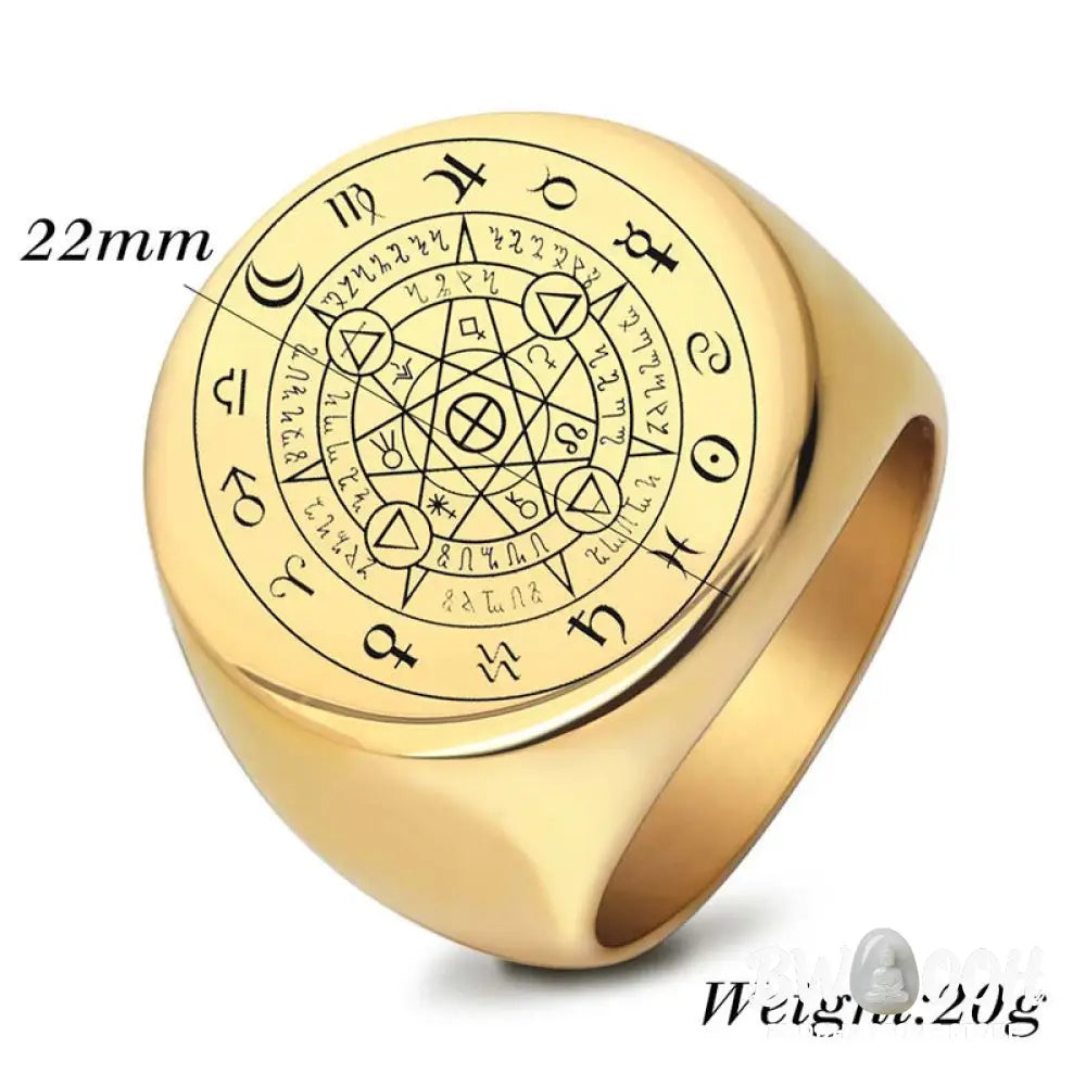 Buddha Stones 12 Constellations of the Zodiac Protection Blessing Ring - BWOOOH - Rings