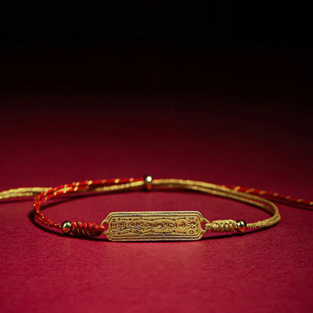 BWOOOH 14K Gold-plated Copper Amulet Protection Red Golden Rope Bracelet — Copper spiritual jewelry for spiritual healing ...