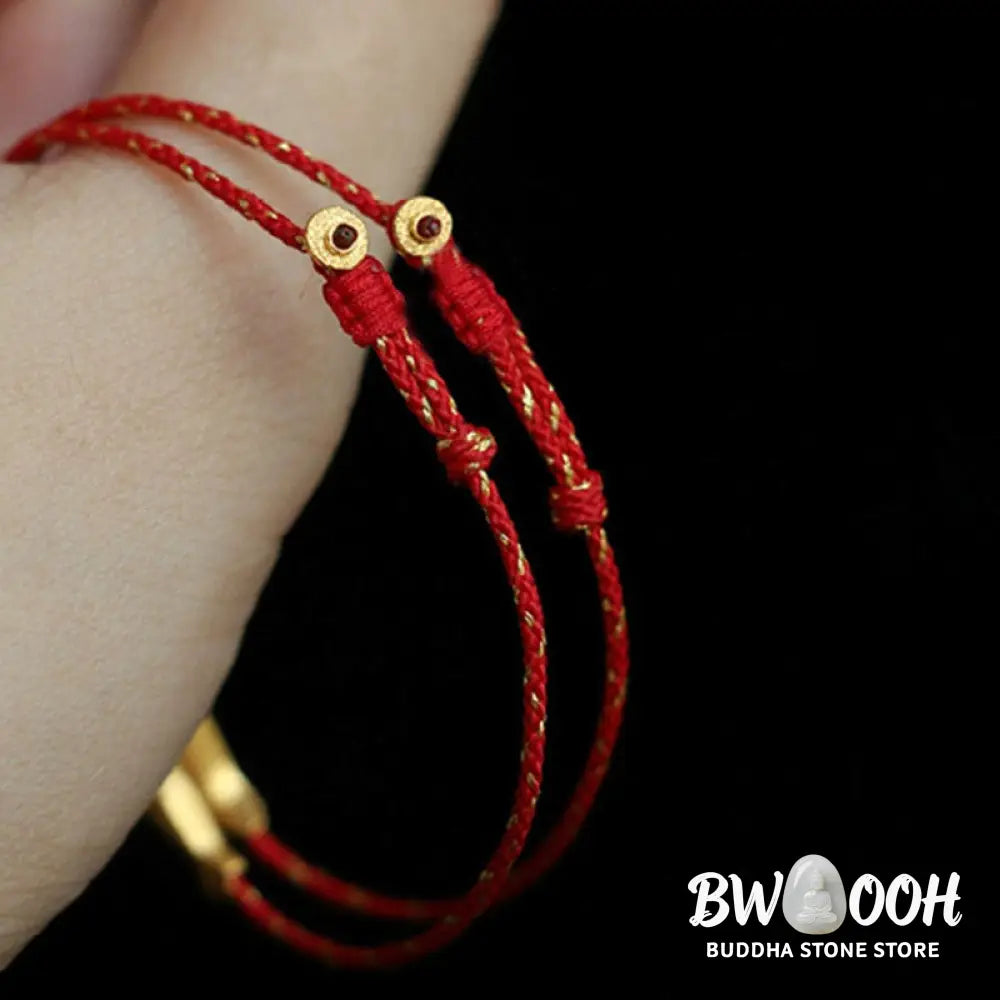 Buddha Stones 14K Gold Plated Koi Fish Luck Wealth Braided Bracelet - BWOOOH - Bracelet