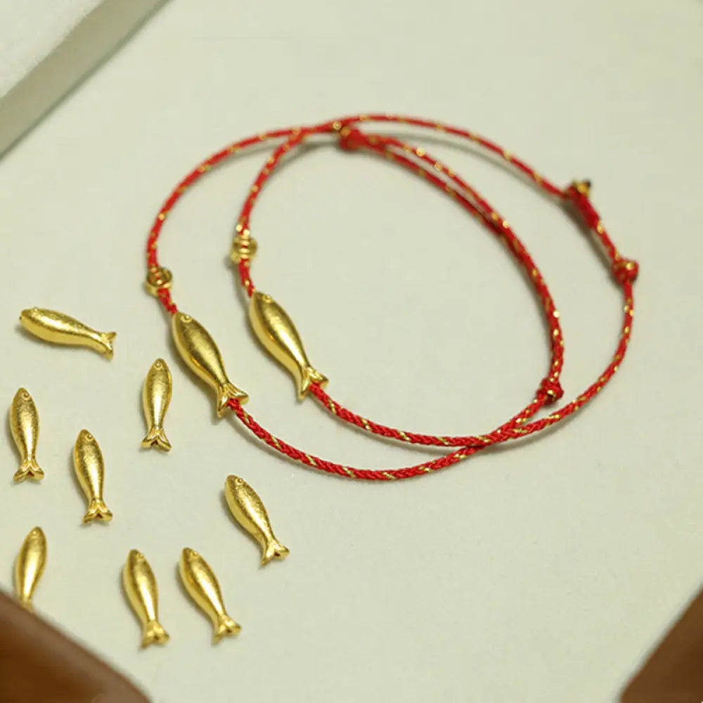 BWOOOH 14K Gold Plated Koi Fish Luck Wealth Braided Bracelet - BWOOOH - Bracelet