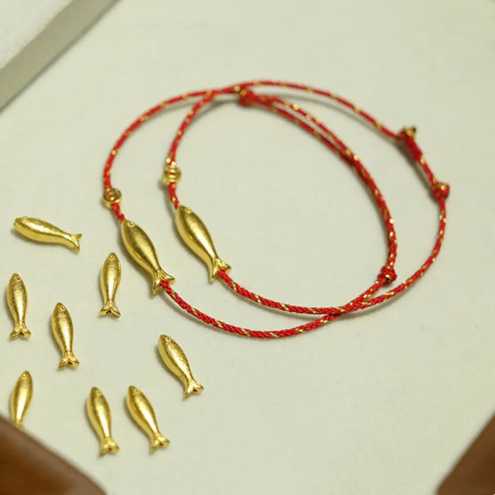 BWOOOH 14K Gold Plated Koi Fish Luck Wealth Braided Bracelet - BWOOOH - Bracelet