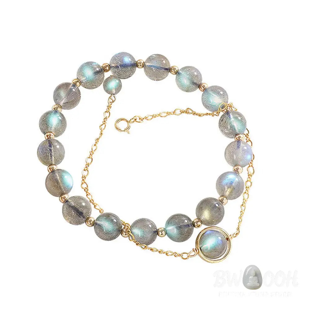 Buddha Stones 14k Gold Plated Natural Moonstone Healing Love Bracelet - BWOOOH - Bracelet