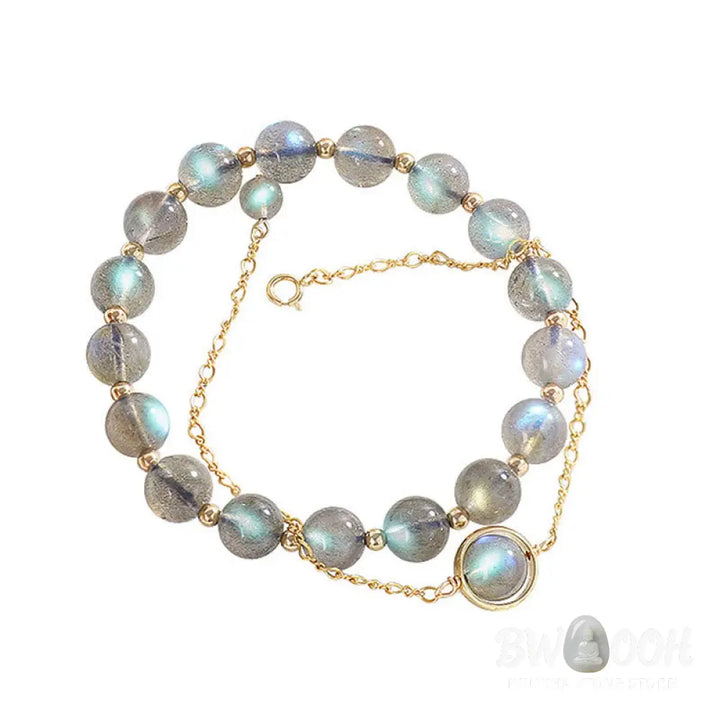 Buddha Stones 14k Gold Plated Natural Moonstone Healing Love Bracelet - BWOOOH - Bracelet
