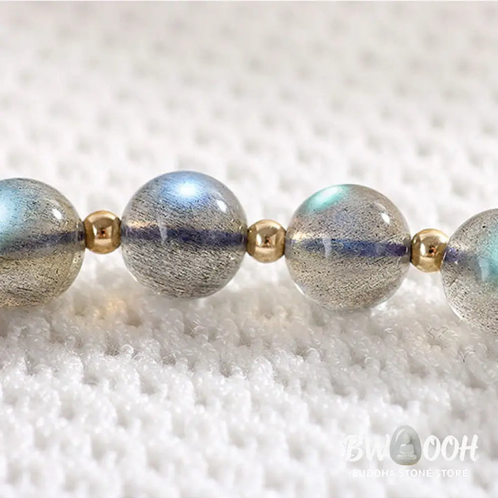 Buddha Stones 14k Gold Plated Natural Moonstone Healing Love Bracelet - BWOOOH - Bracelet