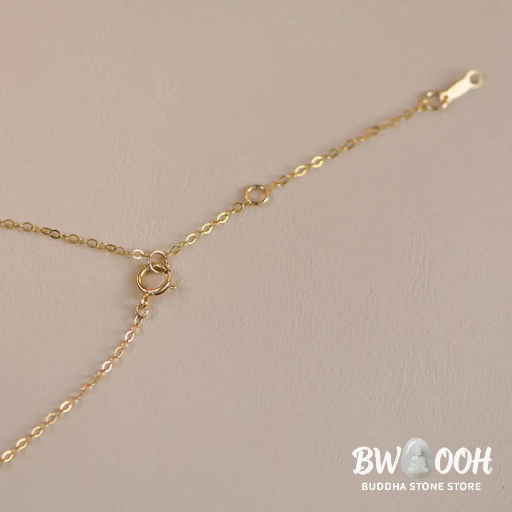 Buddha Stones 14K Gold Plated Pearl Hetian Jade Shell Luck Cat Kitten Necklace Pendant - BWOOOH - Necklaces &amp; Pendants