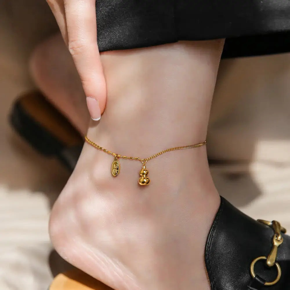 BWOOOH 18k Gold Plated Copper Lucky Gourd Design Wealth B