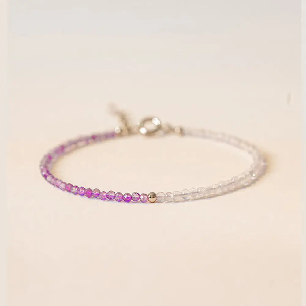 BWOOOH Amethyst Beads Inner Peace Bracelet