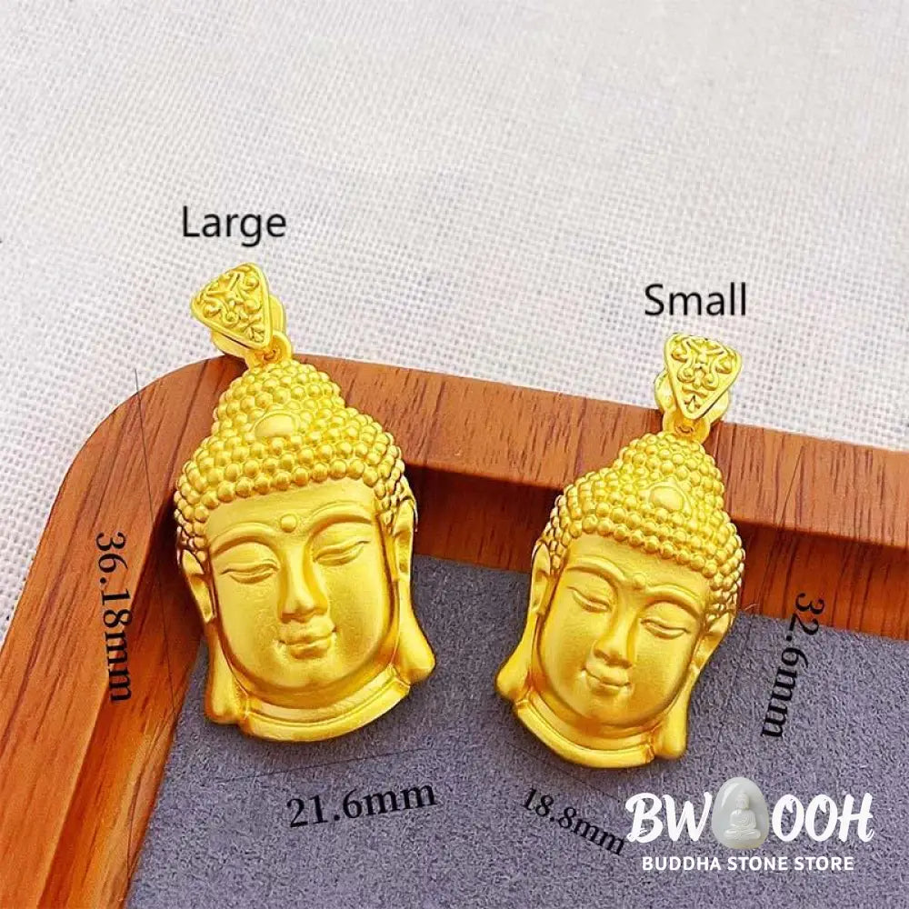 Buddha Stones 24k Gold Plated Brass Buddha Symbol Braided Cord Serenity Necklace Pendant - BWOOOH - Necklaces &amp; Pendants