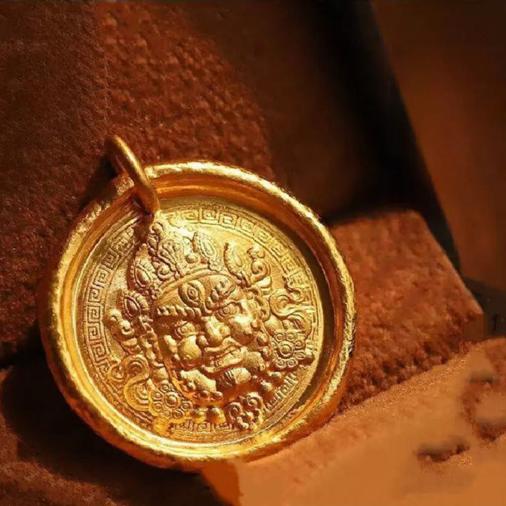 BWOOOH Yellow Jambhala prosperity protection gold pendant