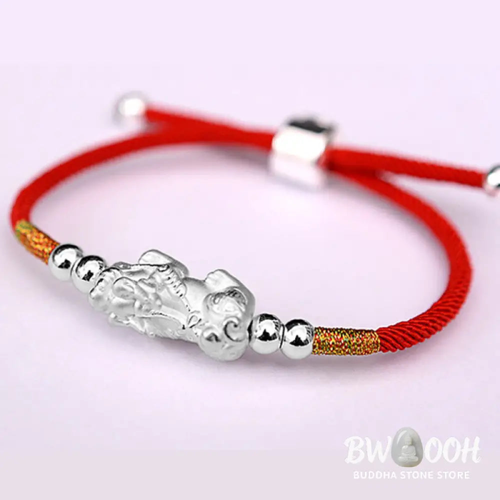 Buddha Stones 24K Gold-Plated PiXiu Luck Red String Bracelet - BWOOOH - Bracelet