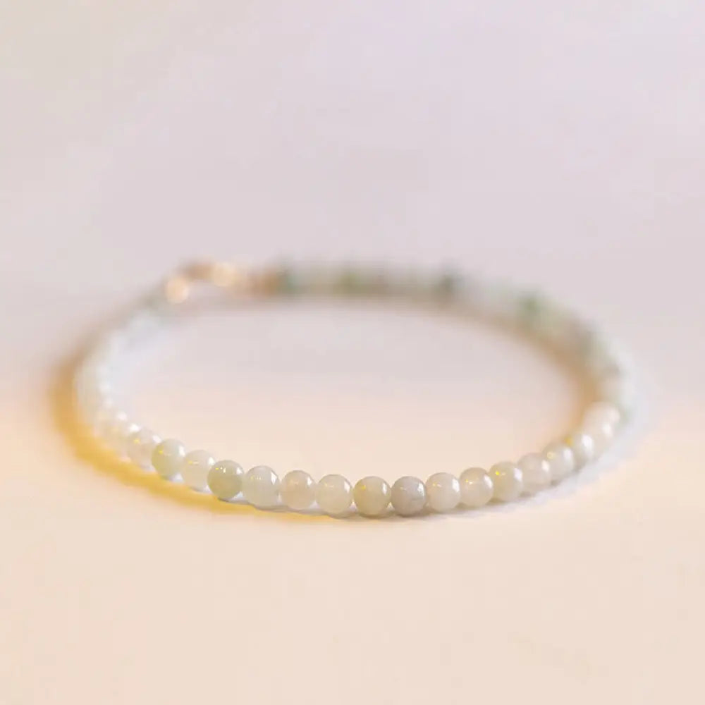 BWOOOH 2mm jade ultra-thin beads gold plated bracelet