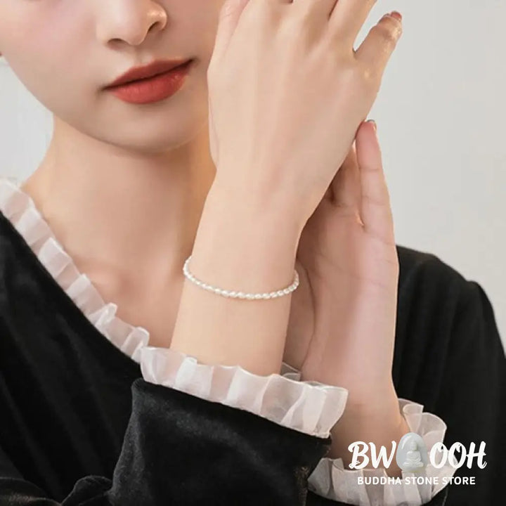 Buddha Stones 2mm Natural Pearl Ultra-thin Beads 14k Gold Plated Copper Wisdom Bracelet - BWOOOH - Bracelet