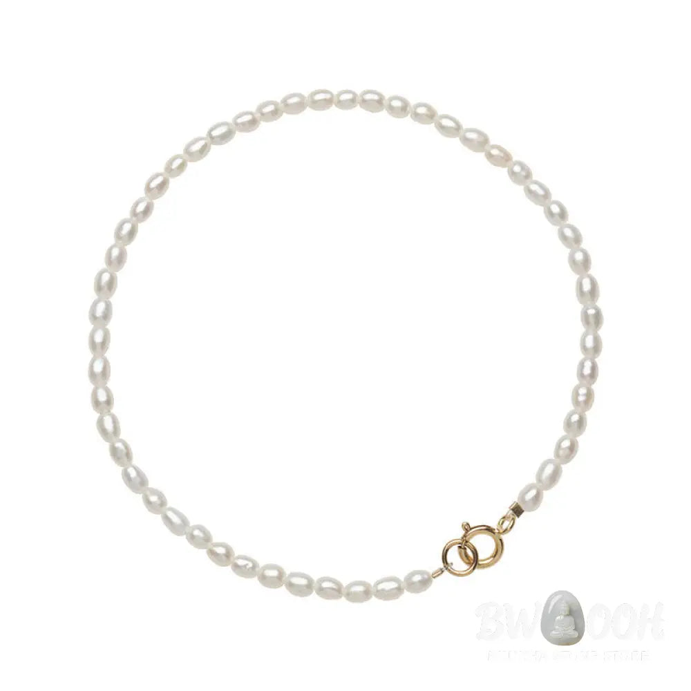 Buddha Stones 2mm Natural Pearl Ultra-thin Beads 14k Gold Plated Copper Wisdom Bracelet - BWOOOH - Bracelet