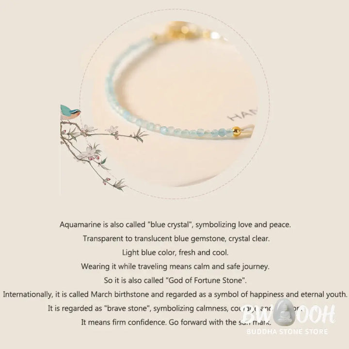 Buddha Stones 2mm Turquoise Pearl Ultra-thin Beads 14k Gold Plated Copper Wisdom Bracelet - BWOOOH - Bracelet