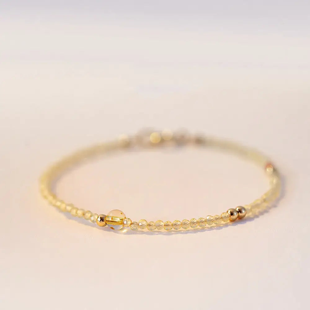 BWOOOH 2mm citrine ultra-thin protection bracelet.