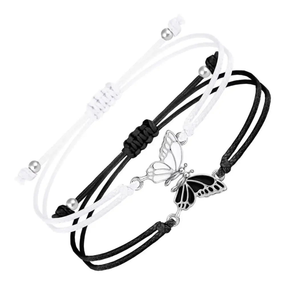 BWOOOH handmade braided rope butterfly freedom bracelet