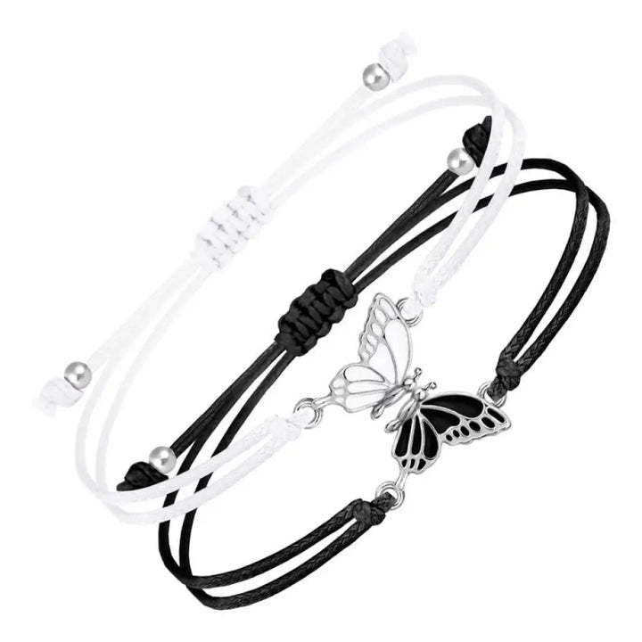 BWOOOH handmade braided rope butterfly freedom bracelet