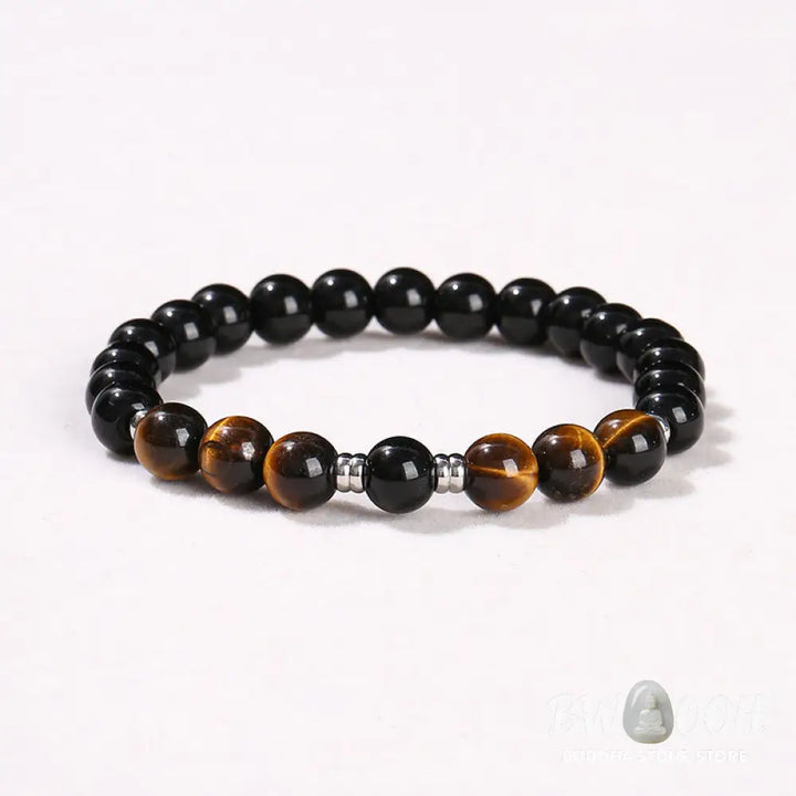 Buddha Stones 2Pcs Hematite Tiger Eye Blue Tiger Eye Powerful Bracelet Set - BWOOOH - Hematite Tiger Eye Blue Tiger