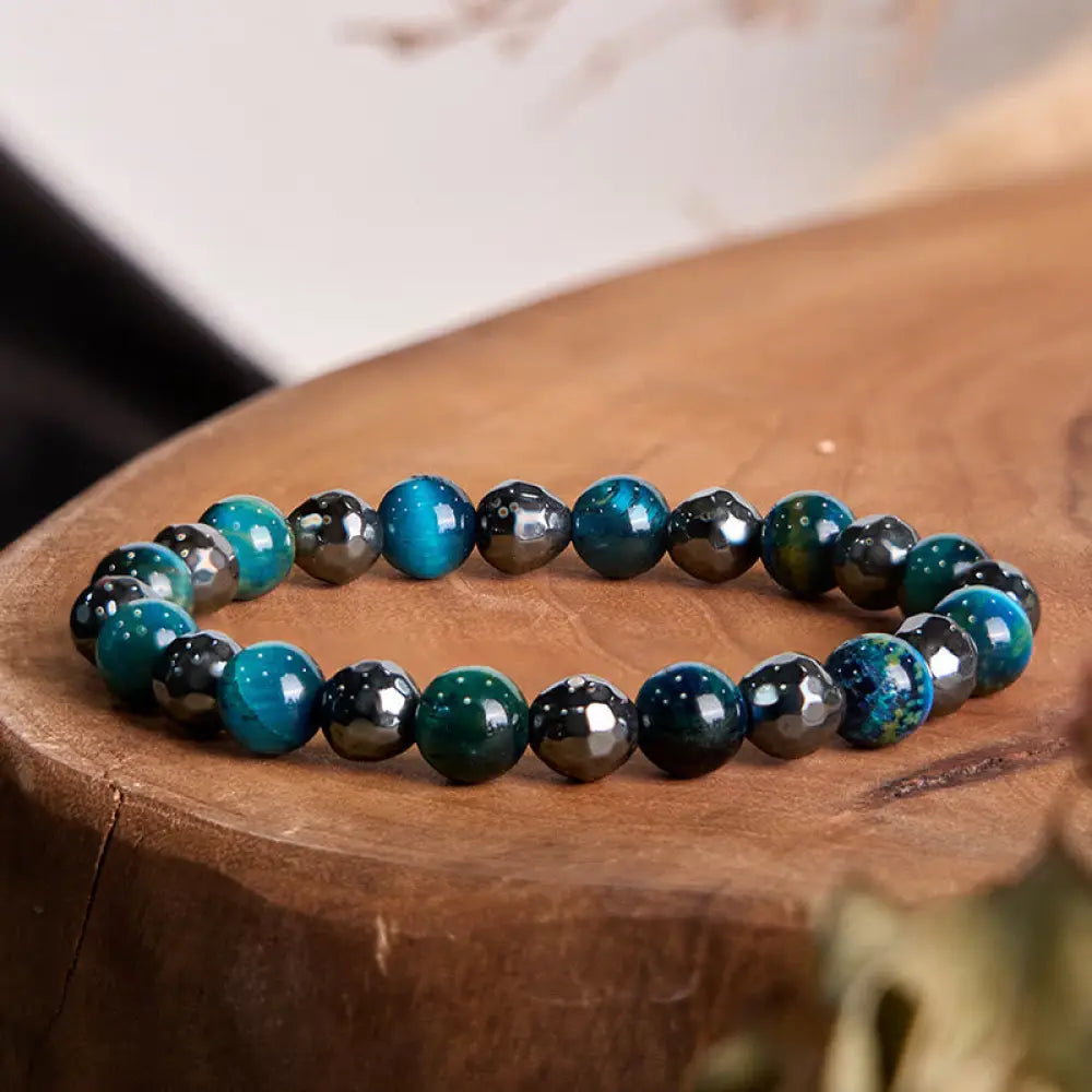 BWOOOH Hematite and Tiger Eye Powerful Bracelet Set