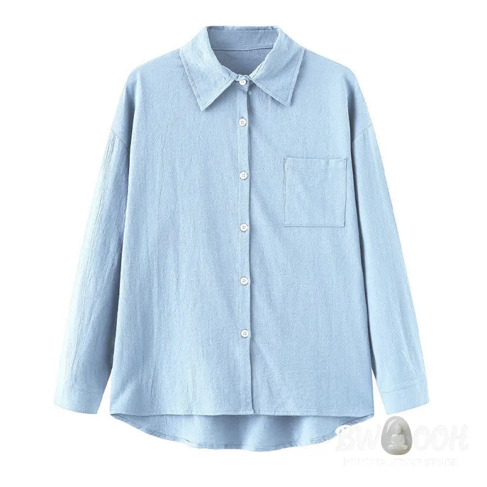 Buddha Stones 2Pcs Long Sleeve Shirt Top With Pockets Drawstring Pants Meditation Cotton Clothing Women&