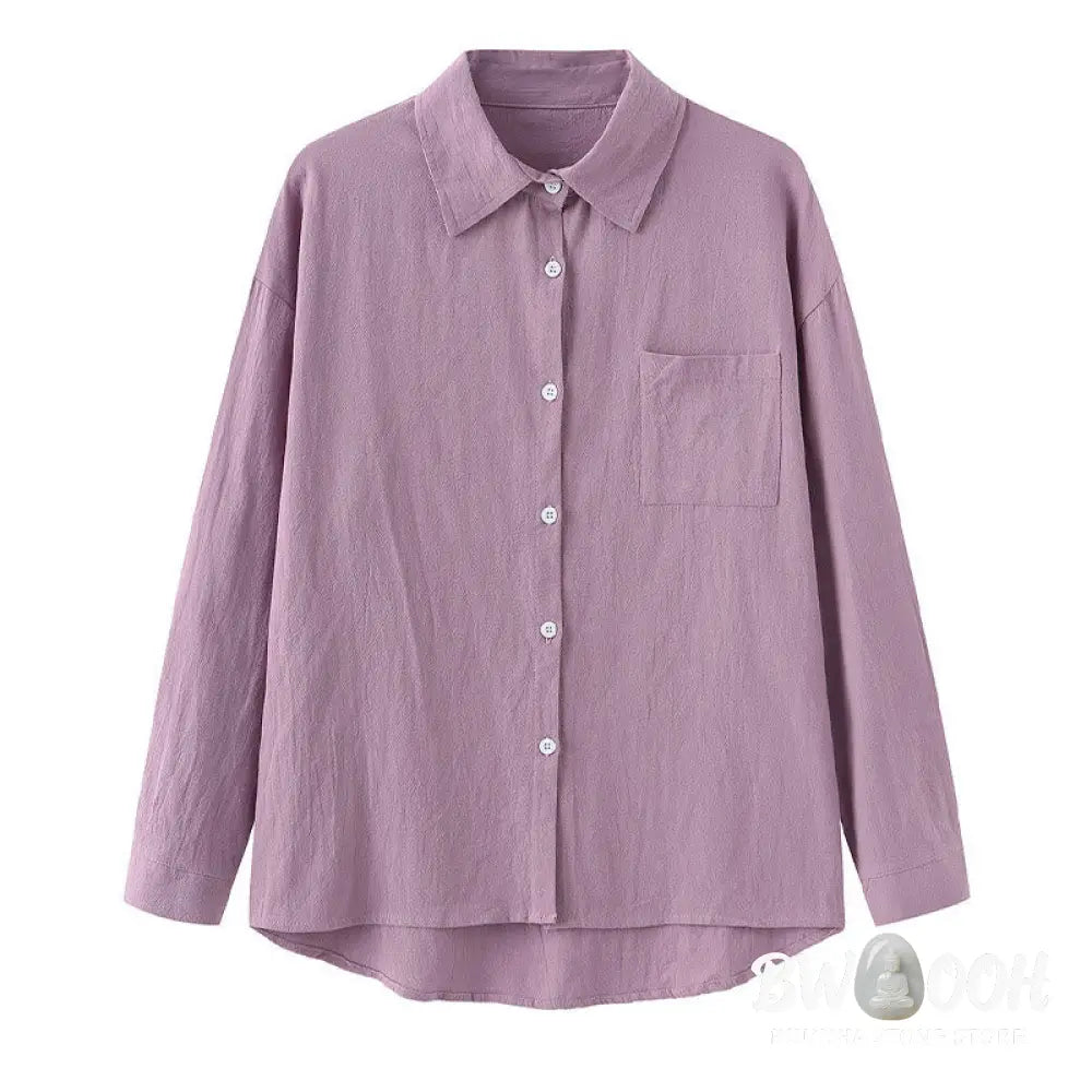 Buddha Stones 2Pcs Long Sleeve Shirt Top With Pockets Drawstring Pants Meditation Cotton Clothing Women&