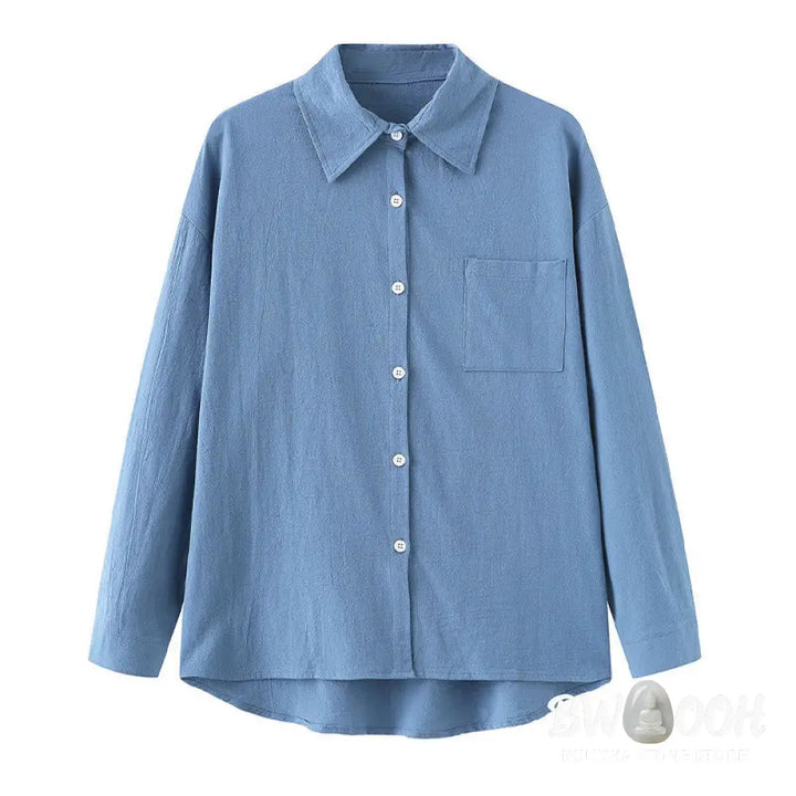 Buddha Stones 2Pcs Long Sleeve Shirt Top With Pockets Drawstring Pants Meditation Cotton Clothing Women&