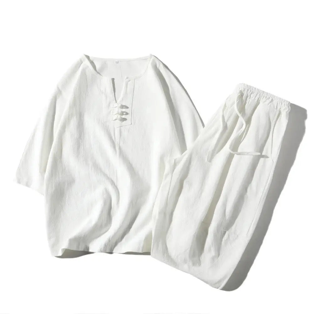 BWOOOH printed wide-leg yoga pants - 2Pcs Plain Notched Collar T-Shirt 7-8 Le