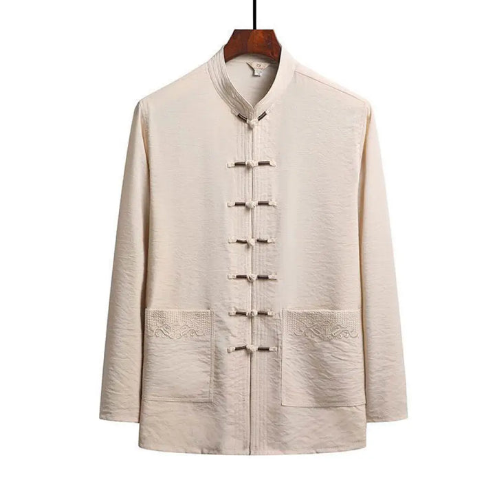 Buddha Stones 2Pcs Plain Tang Suit Men&