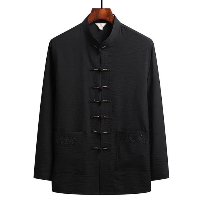 Buddha Stones 2Pcs Plain Tang Suit Men&