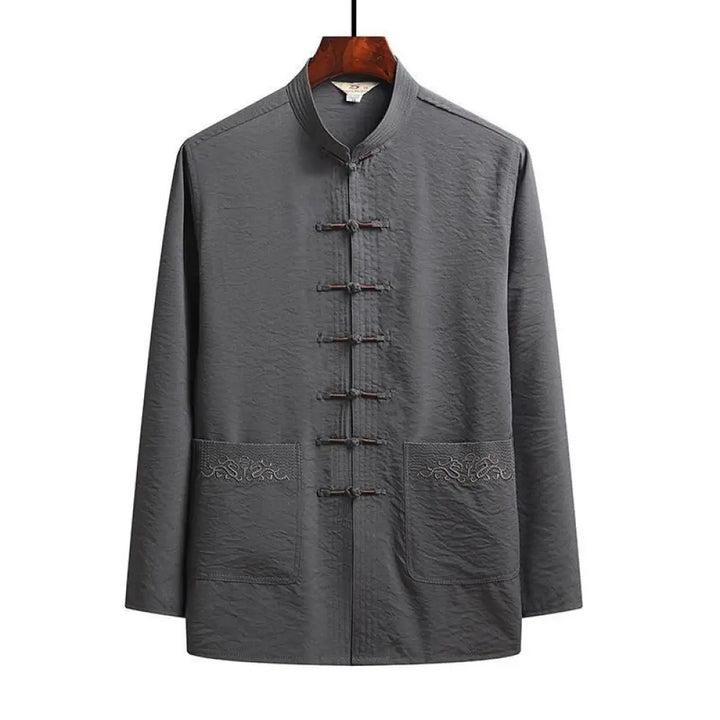 Buddha Stones 2Pcs Plain Tang Suit Men&
