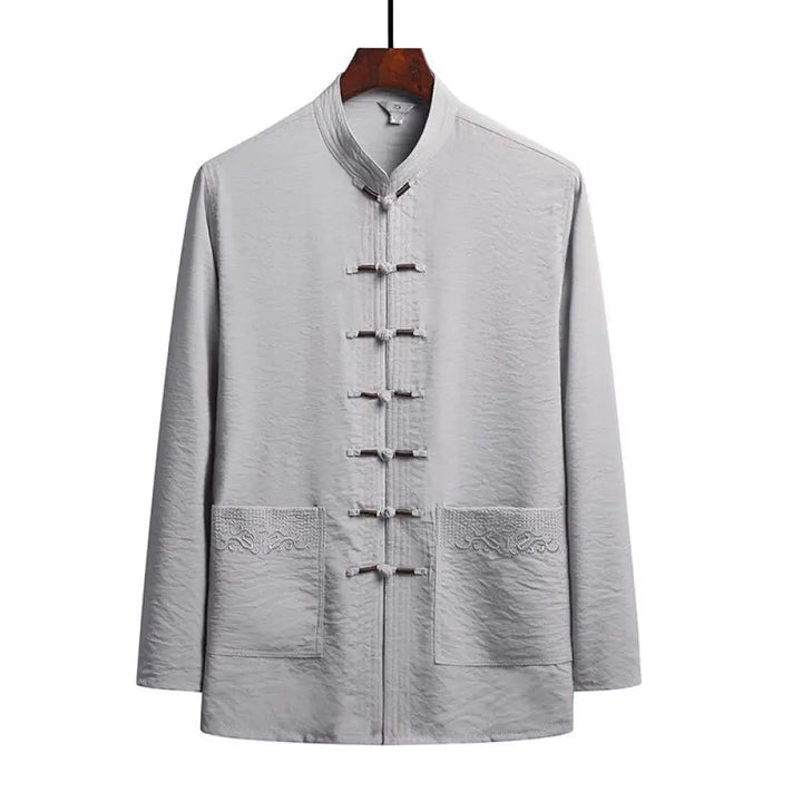 Buddha Stones 2Pcs Plain Tang Suit Men&