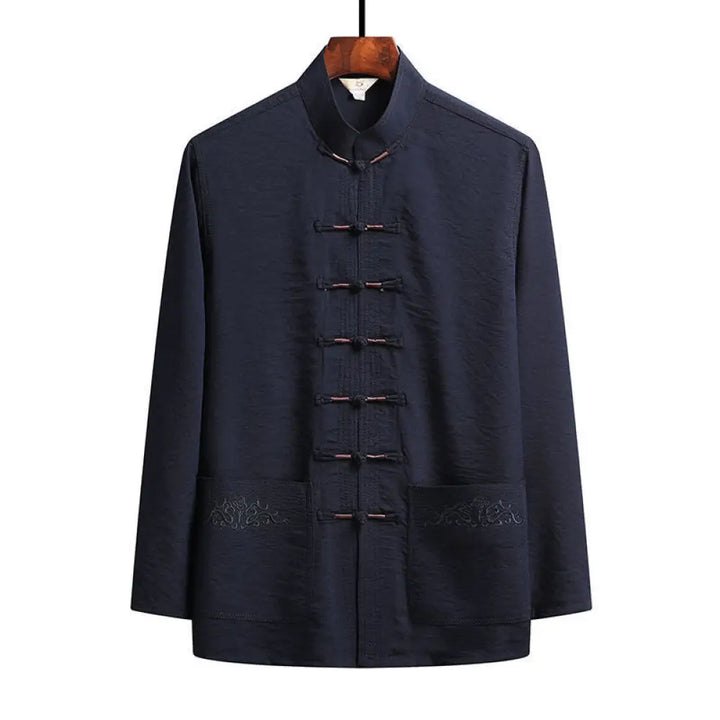 Buddha Stones 2Pcs Plain Tang Suit Men&