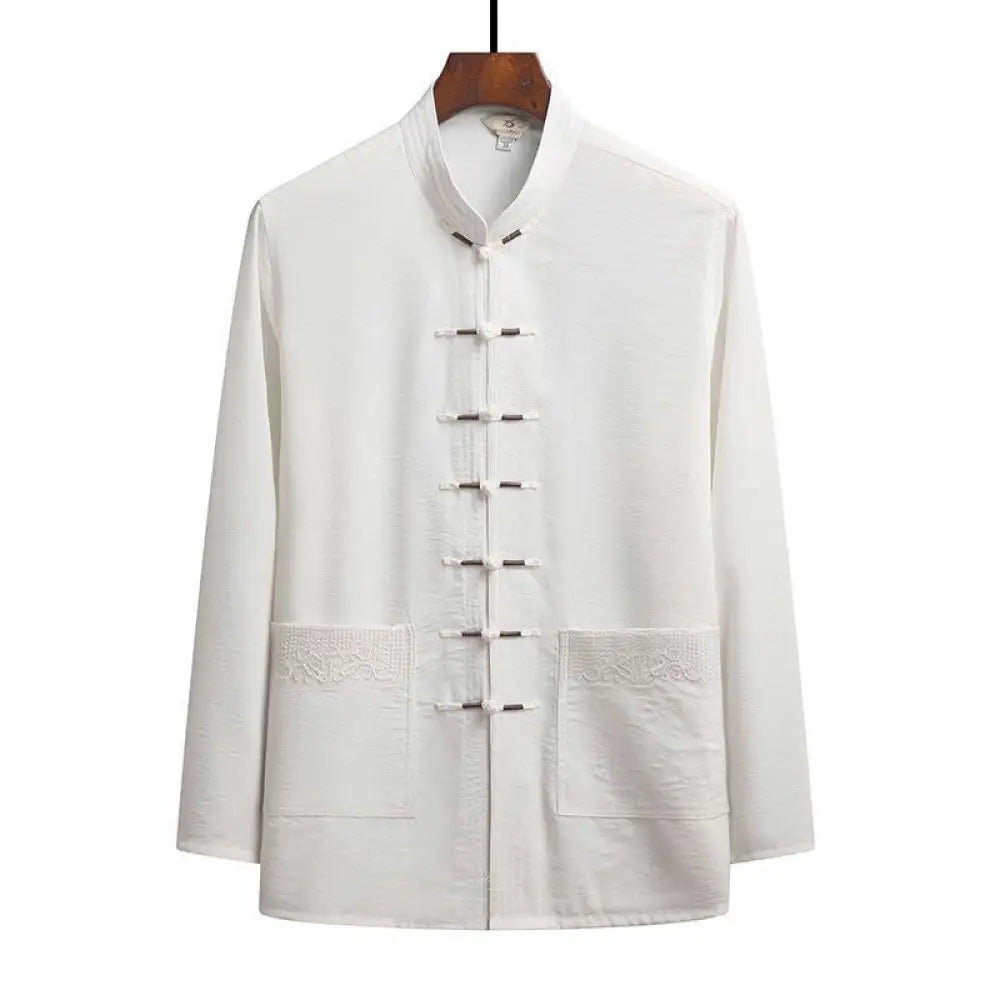 Buddha Stones 2Pcs Plain Tang Suit Men&
