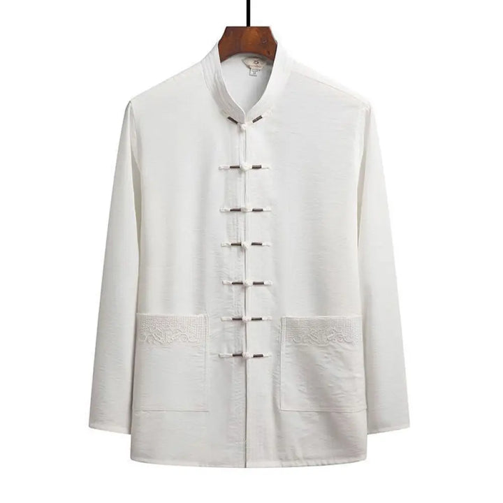 Buddha Stones 2Pcs Plain Tang Suit Men&