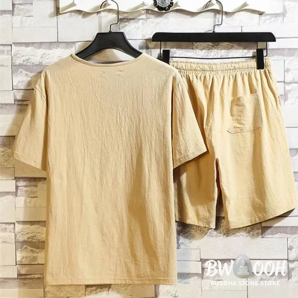 BWOOOH printed yoga pants - 2Pcs Short Sleeve T-Shirt Drawstring Sho