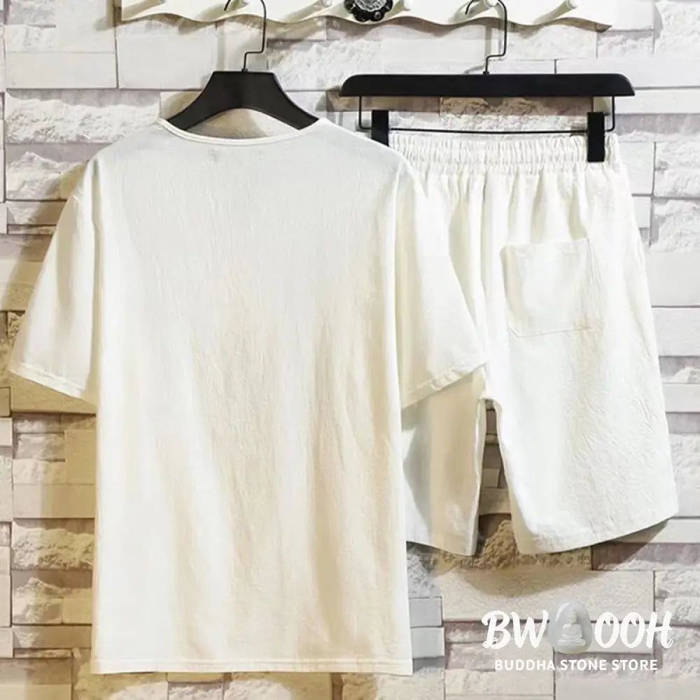 BWOOOH printed yoga pants - 2Pcs Short Sleeve T-Shirt Drawstring Sho