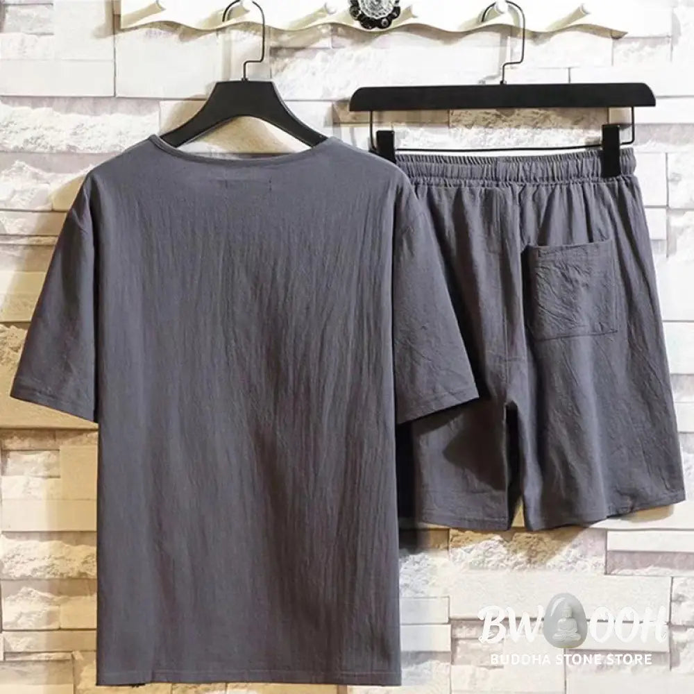 BWOOOH printed yoga pants - 2Pcs Short Sleeve T-Shirt Drawstring Sho