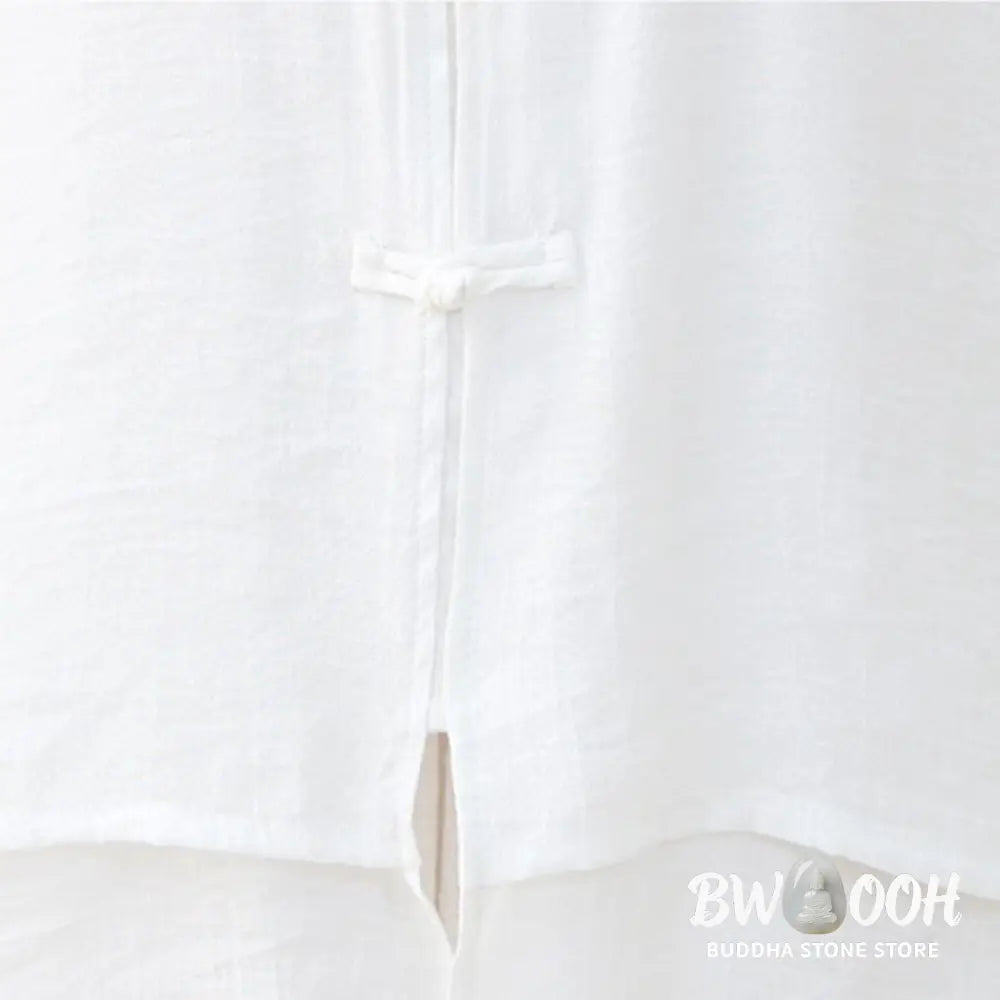Buddha Stones 2Pcs Simple Chinese Frog Button Design Top Pants Meditation Yoga Zen Tai Chi Cotton Clothing Women’s Set